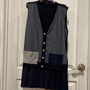 Stylish Black and Gray Button-Up Vest